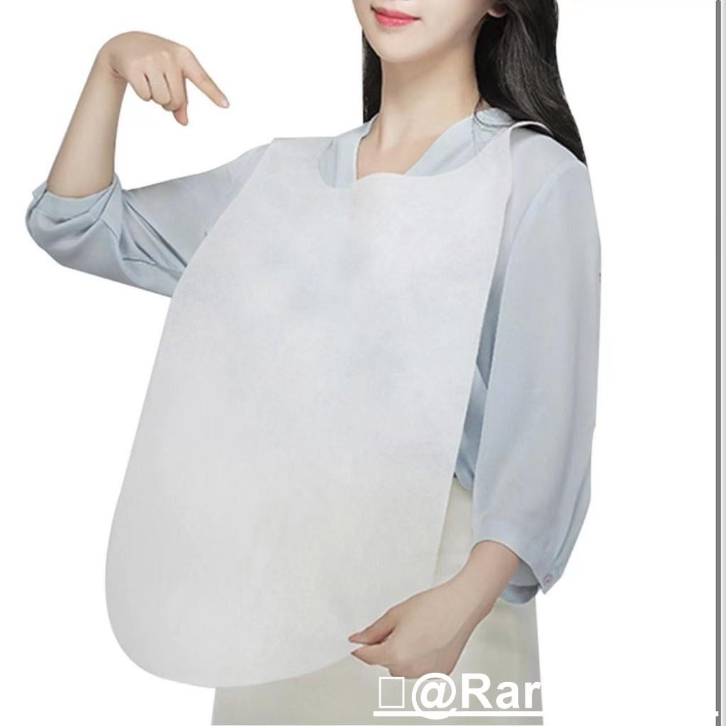 💥熱賣新款💥一次性圍裙喫龍蝦火鍋烤成人圍兜餐飲客人用圍裙無紡布防水圍裙 RTQH