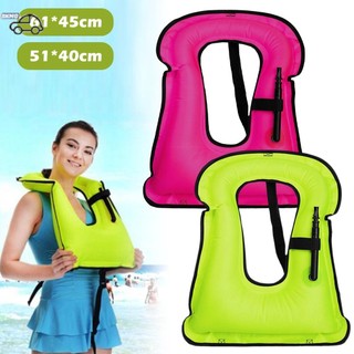Inflatable Snorkel Vest Swim Vest Adults/Children Light Snor