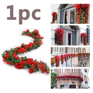 1.8M 69 Flowers Hanging Garland Fall Rose Artificial Decorat