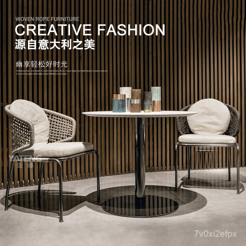 工廠直銷佛山沃登批髮室外陽臺花園庭院戶外家具桌椅組閤編藤椅三件套藤編臺灣熱銷德財家具