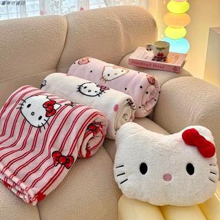 毛絨毛毯✨ A類可愛kitty牛奶絨保暖毛毯卡通辦公室午睡毯車載毯宿舍單人蓋毯 加厚毛毯 卡通毛毯