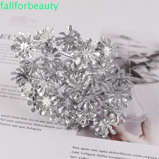 Golden Silver Artificial Flowers Garden Party Bouquet Fake P