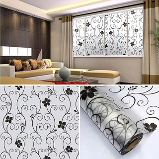 45*100CM Waterproof Anti-UV Insulation Frosted Privacy Flora