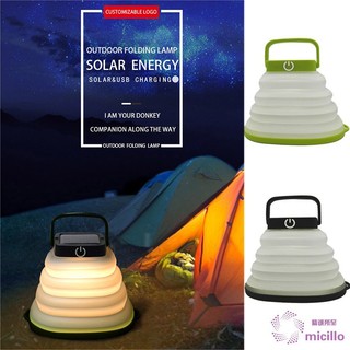 Portable Solar LED Lantern Lights Waterproof Collapsible Out