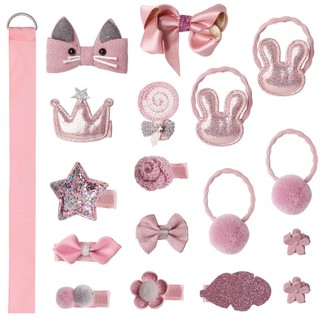18Pcs/Set Kids Hair Accessories / Girl's Cute Baby Hair Acc
