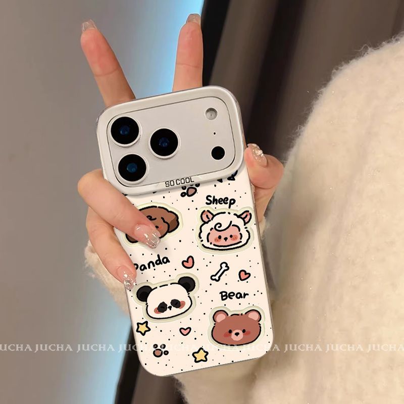 ZEYOU精選🥇17保護殼 質感手機殼 適用iphone17手機殻卡通可愛蘋果16pro設計感15小衆14潑墨小動物
