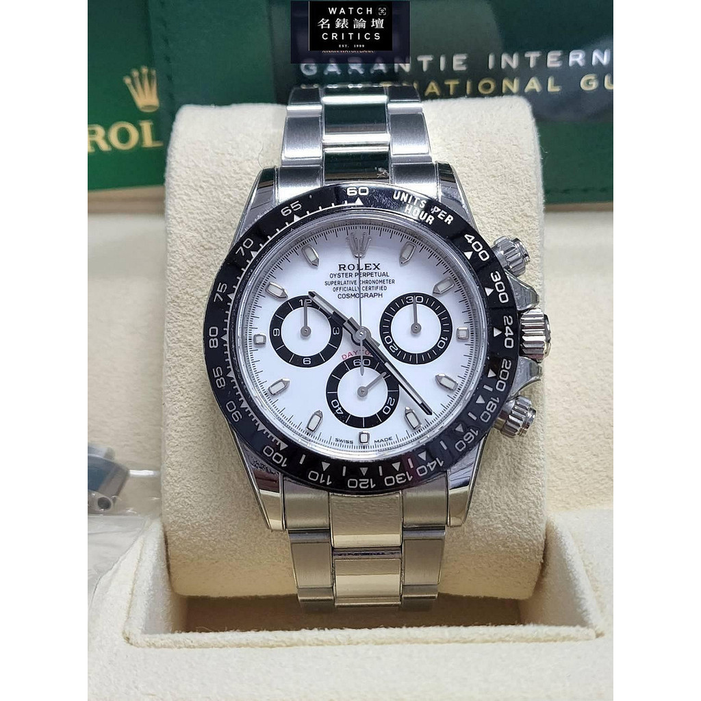 Rolex 勞力士 迪通拿 Daytona 116500LN 白面 白熊貓 40MM 白鋼迪 21年 98新
