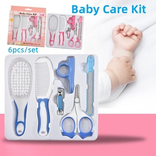 6pcs/set Newborn Grooming Brush Nail Clipper Kit Baby Care E