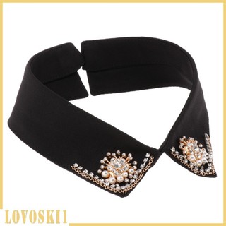 Detachable Shirt False Collar Pearl Rhinestone Fake Collar P