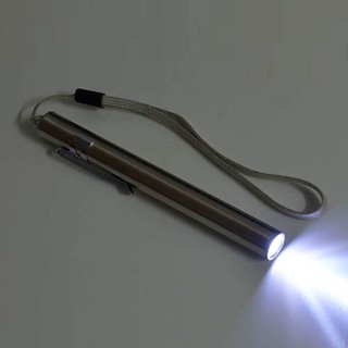 Stainless Steel USB Mini Flashlight Handy LED Torch Light