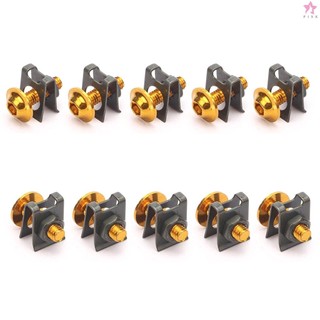 10Pcs Motorcycle M6 6mm Fairing Bolts Kit Spire Speed Fasten