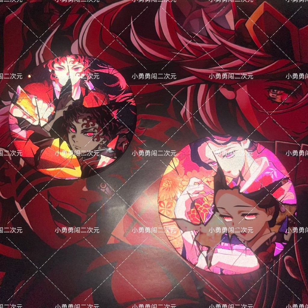 💕臺灣出貨 鬼滅之刃閃亮吧唧 鬼滅之刃動漫週邊繼國緣一珠世小姐絶美破碎感吧唧徽章掛飾送禮物