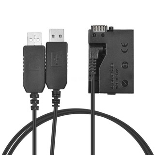 LP-E8 DC Coupler USB Power Adapter Dummy Battery Camera Char