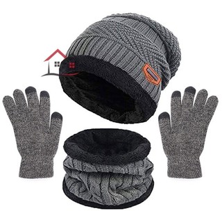Winter Warm Beanie Hat Scarf Gloves Set Unisex Winter Warm K