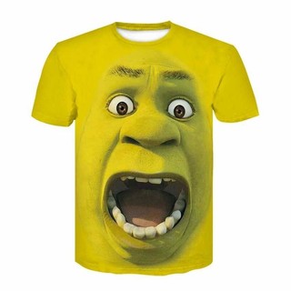 Men 3D Printed T-Shirt Personality Funny Shrek T Shirt Short