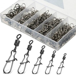 50Pcs/100PcsSet Fishing Connector Swivels Interlock Pin Snap