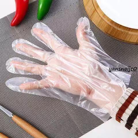 台灣出貨 食品級 一次性手套 透明防水手套 薄膜加厚手套 塑膠手套 拋棄手套 清潔手套 PE手套 手扒雞手套