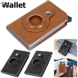 Smart Wallet for Air Tag PU Leather RFID Credit Card Money H