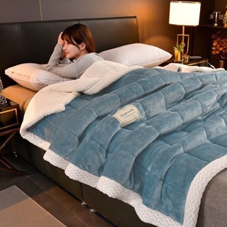 熱銷 毛毯床墊 三層毛毯加厚冬季蓋毯法蘭絨毯子羊羔絨宿舍被子保暖雙人單人蓋被