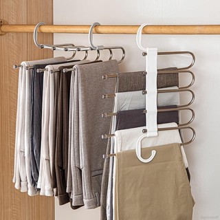 Stainless Steel Pants Clothes Hanger Folding Space Saving Cl