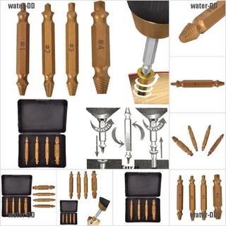 4PCS Titanium Screw Extractor Drill BitsTool Set Broken Dama