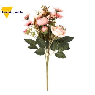 Artificial Fake Peony Silk Flowers Bridal Bouquet Hydrangea