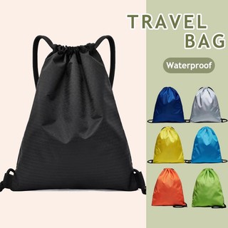 Waterproof Drawstring Bag Sports Backpack Haversack Travel B