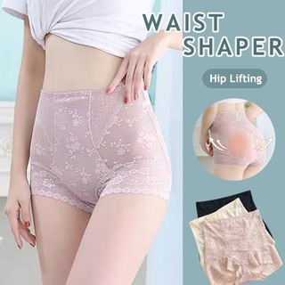 Women Seamless Lace High Waist Belly Shaping Panties Shaping