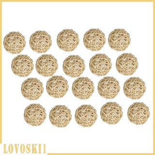 20 3cm Rattan Wicker Ball Home Wedding Party Table Florist D