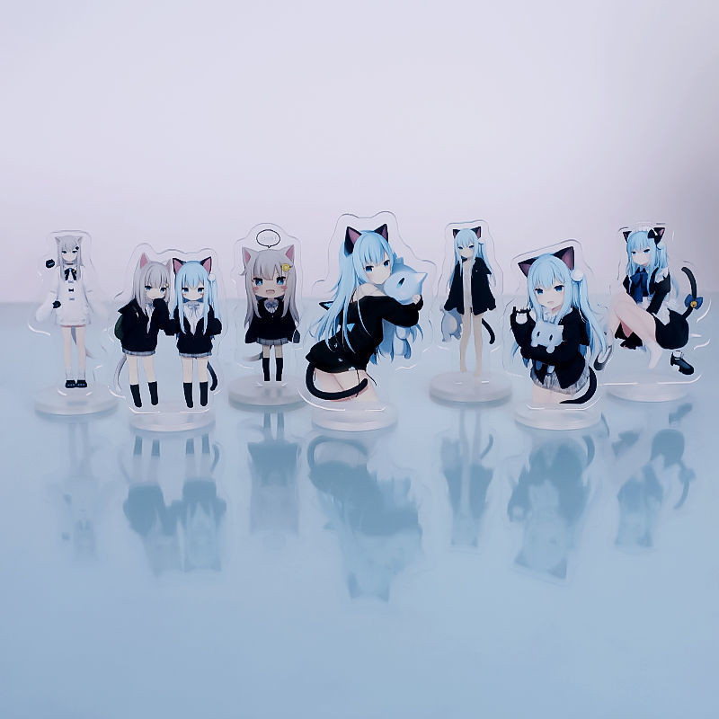 【限時特惠】動漫周邊亞克力小立牌貓羽雫 雫 貓耳 小虎牙 創意擺件送同學禮品