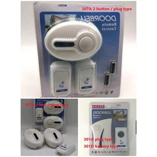 Wireless Door Bell,Doorbell Kit with AC Plug-in Receiver Chi