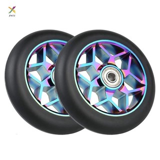 2 Pcs Scooter Accessories 110mm Scooter Wheels Colorful Pu W