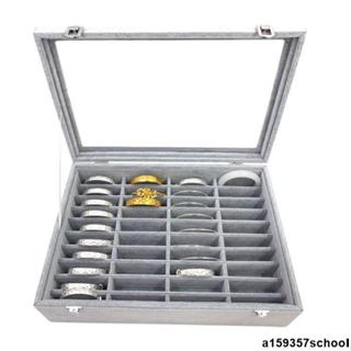 上新✨✨高階冰花絨珠寶手鐲箱40位玉器翡翠手鐲戒指玉鐲子展示收納盒