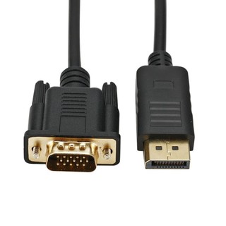 DisplayPort DP to VGA Adapter Male to Male Gold-Plated Cord
