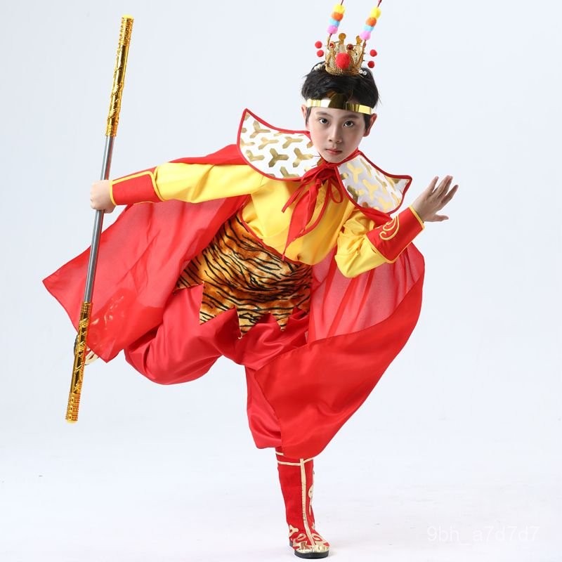 【可開統編發票】兒童孫悟空衣服裝全套西遊記齊天大聖演出服美猴王錶演服元旦六一-淘童年