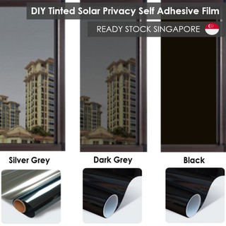 Solar Tinted Privacy Anti-UV Adhesive Window Film Home Decor