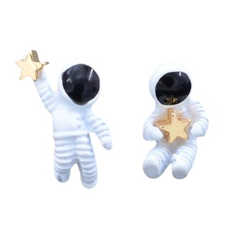 1 Pair of Ear Stud Spaceman Drop Earring Spaceship Earring A