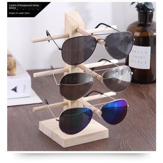 Sunglasses Display Rack 3/6 Layers Wooden Glasses Display St