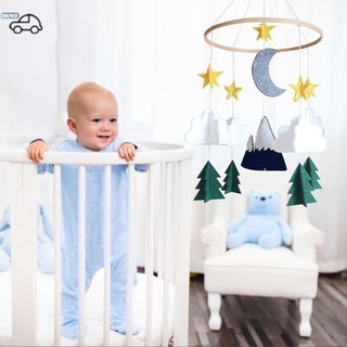 Baby Wind Chimes Felt Baby Bed Mobile Wind Chime 3D Starry C