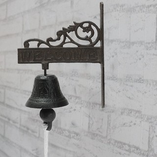 PH Nordic Style Vintage Brown Metal Iron Door Bell Wall Moun