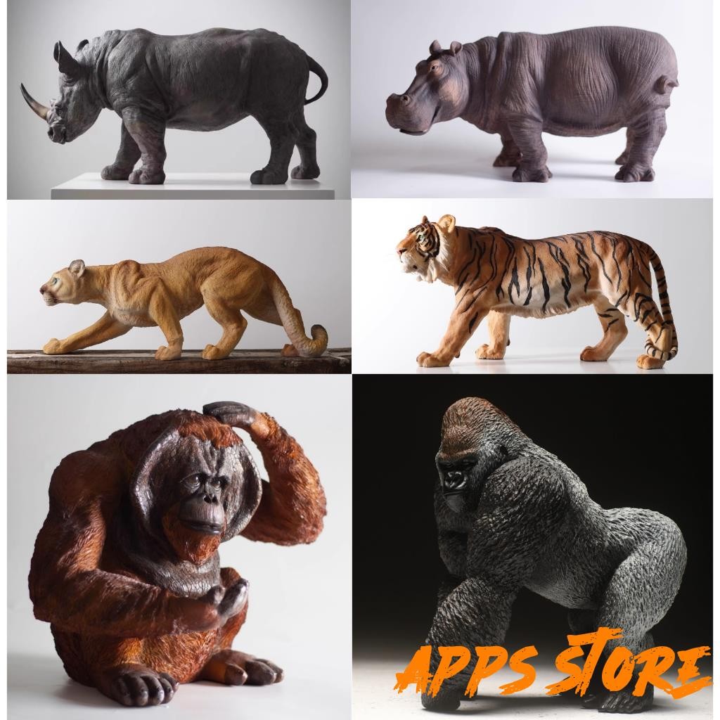 [Apps Store] 博物志 大比例 仿真 犀牛 河馬 老虎 獅子 金剛 大猩猩 紅毛猩猩 坐騎 動物 仿真 模型