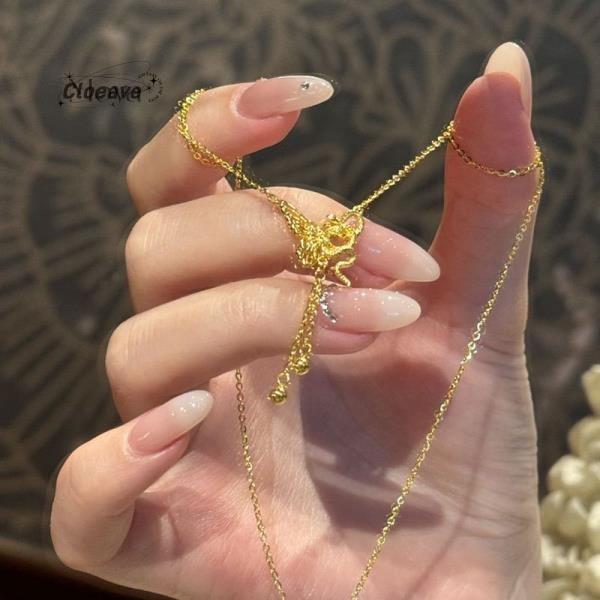 滿200出貨·新款蝴蝶靈蛇項鏈女奢華小眾設計高級感蝴蝶靈蛇吊墜氣質頸鏈禮物 項鍊 頸鍊 鎖骨鍊 女飾 飾品 新年 聖誕節