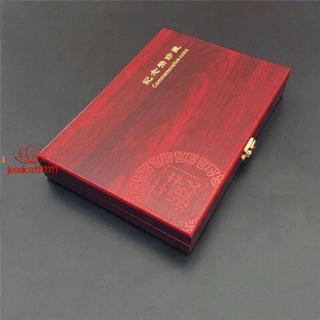 jess 100枚生肖幣收藏盒木盒老三花盒鋁分幣盒新三花盒硬幣收藏保護盒1.12