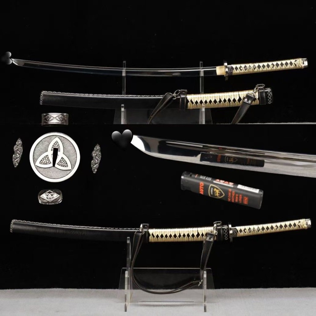 【典藏】龍泉刀劍 日式武士刀 武士打刀 中長武士刀 收藏裝飾擺件武士刀 繡春刀 一體鍛打鎮宅寶刀 索隆長款三代 未開刃