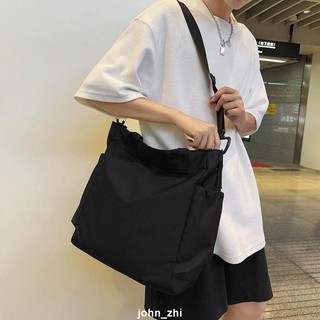 ✨限時免運✨尼龍托特包 大容量手提包 單肩斜挎包 黑色tote男士購物袋 筆電包 男生包包 側揹包 斜揹包 揹包男