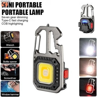 Rechargeable Mini LED Small Flashlight Keyring Screwdriver W