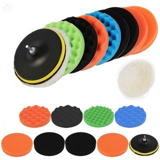 Sponge Wool Car Polishing 11pcs Kit Drill Wheel Adapter Deta