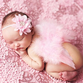 1Set Cute Angel Baby Feather Newborn Photography Props Wings