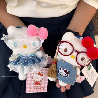 臺灣-出貨🔥三麗鷗正版hellokitty小掛件公仔包包掛飾毛絨玩偶哈嘍kt貓鑰匙扣