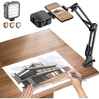 Overhead Phone Mount, Articulating Arm Cell Phone Holder wit